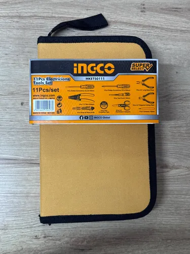 Kit Electricista X 11 Pzas Ponchadora, Tijeras, Tester Ingco