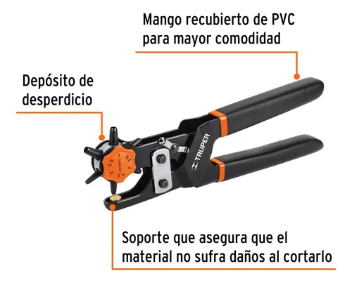 Alicate Sacabocados 9pg Mango De Pvc Truper 17340