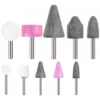 Juego X 10 Puntas Mototool Piedra Metal, Acero Inox, Fresas
