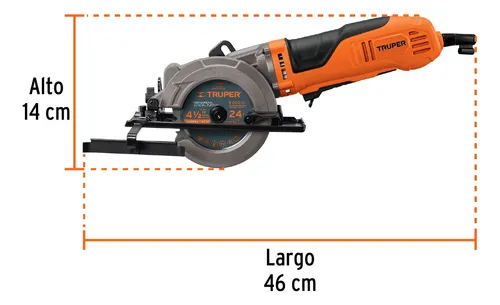 Sierra Circular Compacta 4-1/2'' De Gatillo 750w Truper