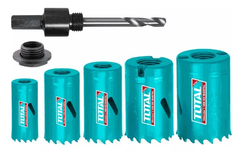 Kit X 5 Sierra Copa Bimetalica Madera Acero Inoxidable Total