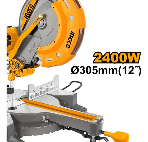 Sierra Ingleteadora Telescopica 12'' Ingco Total 2400w Pulga