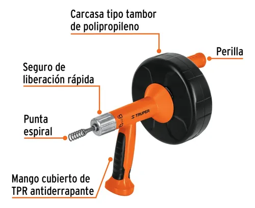 Destapacaños Sonda Para Taladro Truper 12280