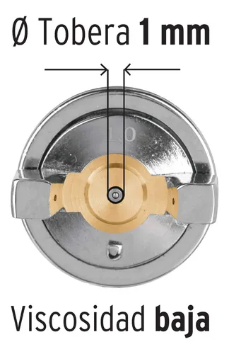 Aerografo Pistola Gravedad 120ml Boquilla 1mm Truper 11097