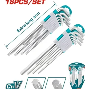 Kit X 18 Piezas Llaves Bristol Allen Y Torx Total Tht106kt01
