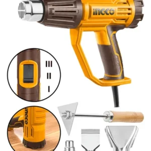 Pistola De Calor Graduable 550° Pesado + 4 Boquillas Ingco