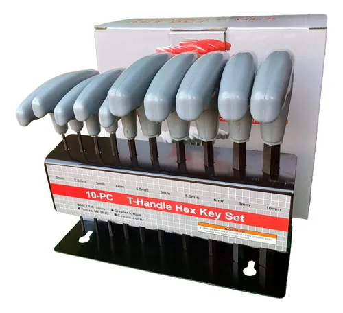 Juego Llaves Hexagonales Largas Bristol Allen En T Milimetri Color Gris