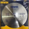 Disco 10'' Sierra 180 Dientes Madera Melamina 58'' Irwin