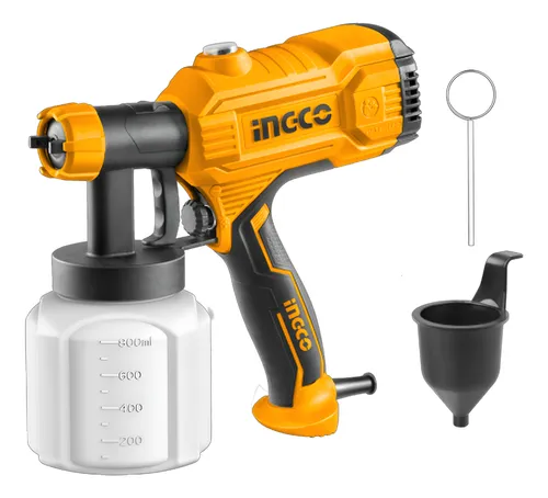 Pistola Para Pintar 450w Vaso Plastico 800ml Ingco Uspg3508