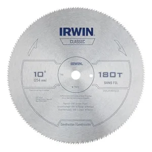 Disco 10'' Sierra 180 Dientes Madera Melamina 58'' Irwin