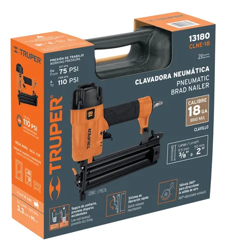 Clavadora Neumática Profesional Calibre 18 Truper