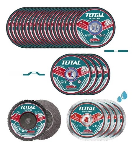 Set X 30 Discos Para Pulidora 3 Corte Metal Total Tac97630