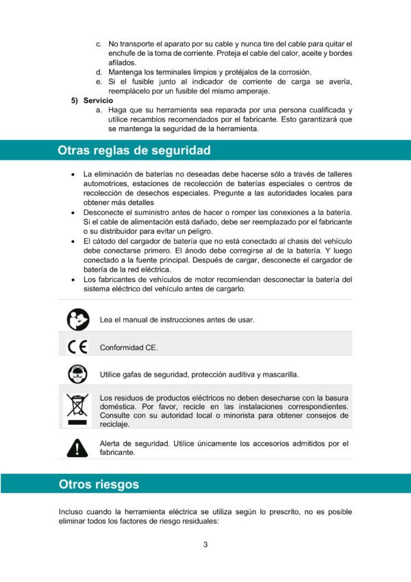 Cargador De Bateria Para Carro 12v Y 24v Total Utbc1601