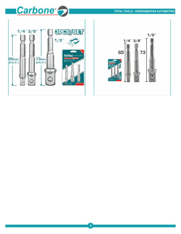 tac273651-set-de-adaptadores-par_002 Kit X 3 Adaptadores Para Copas De 1/4 1/2 Y 3/8 X 7cm Largo