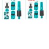 Kit Juego Boquillas Giratorias Para Manguera 5 Piezas Total