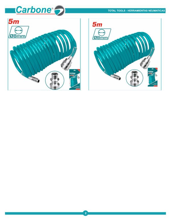 Manguera De Aire 5m (8mm)  12bar (total) Tht11051.1