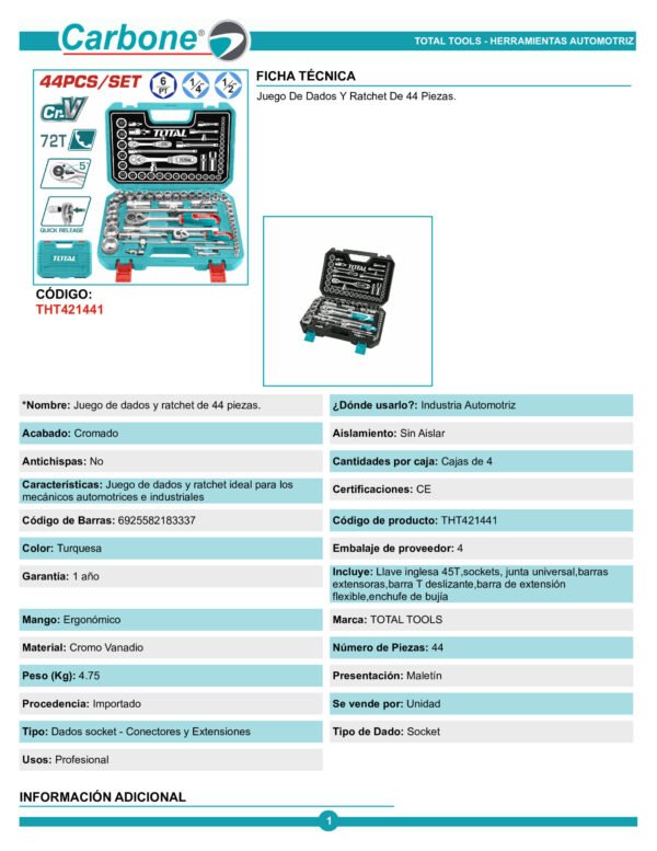 Kit 44pzas Copas Total 14 Y 12 Cortas 8-32mm + Extensores