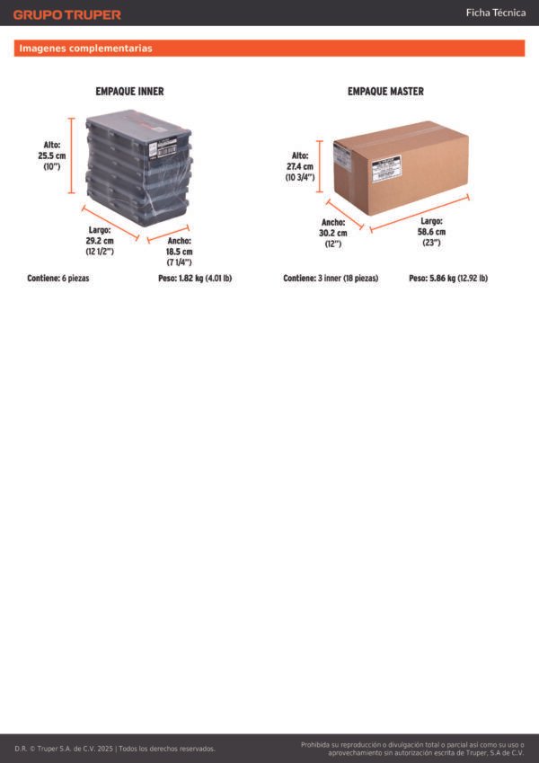 Organizador 11 Pulgadas 15 Compartimentos Truper 19896