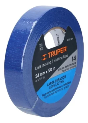 Masking Tape 1'' 50 Mts Azul Pintar Enmascarill Truper 12622