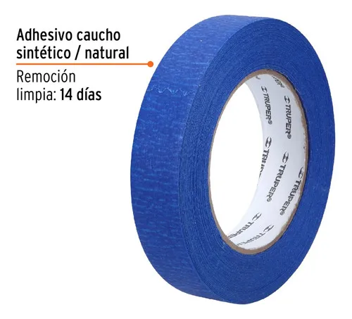 Masking Tape 1'' 50 Mts Azul Pintar Enmascarill Truper 12622