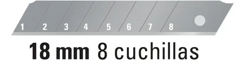 Hoja Repuesto Cutter Trincheta 18mm 10 Unidades Truper 16965