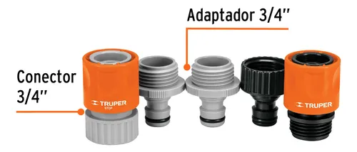 Juego De 5 Conectores Rapidos 34 Abs Sistema Click Truper