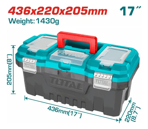 Caja De Herramienta 17pg Plastica Cierre Metalico 15kg Total