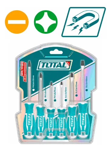 Destornillador Set 6 Piezas Total Tht250606 Linea Profesional