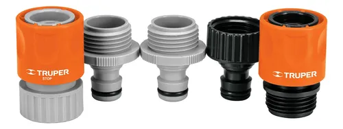 Juego De 5 Conectores Rapidos 34 Abs Sistema Click Truper