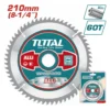 Disco Aluminio 8 14 Para Sierra Ingleteadora 60 Dientes Buje 300mm Total Tac233523
