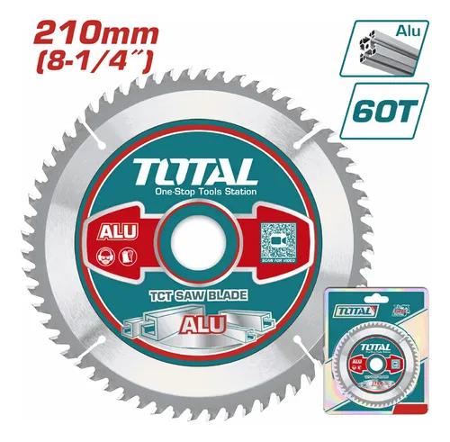 Disco Aluminio 8 14 Para Sierra Ingleteadora 60 Dientes Buje 300mm Total Tac233523