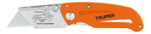 Navaja Plegable, Cuerpo Metalico, 6', Truper 101101 Color Naranja