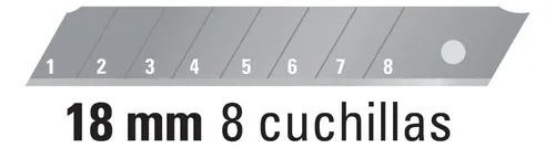 Estuche Con 50 Cuchillas De Repuesto Para Cutter De 18mm