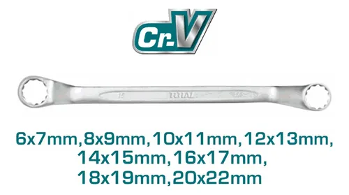 Juego De Llaves Curva Doble Corona 8 Piezas Total Tht102486