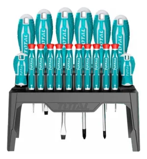 Destornillador Cromo Vanadium Juego X 18 Pzs Total Tht25061
