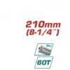 Disco Aluminio 8 14 Para Sierra Ingleteadora 60 Dientes Buje 300mm Total Tac233523