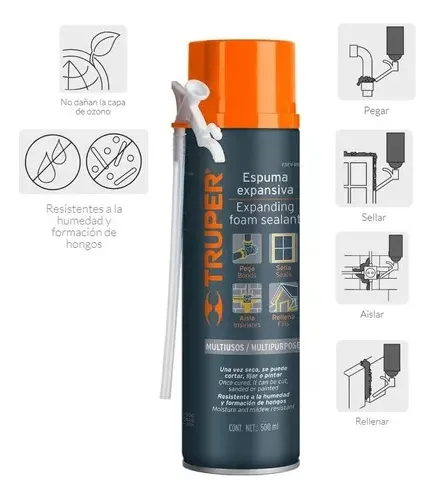 Espuma Multiusos  Expansiva Poliuretano 500ml Truper 10920