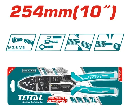 Alicate Pela Cable 10 Industrial Tht15101 Total Tools