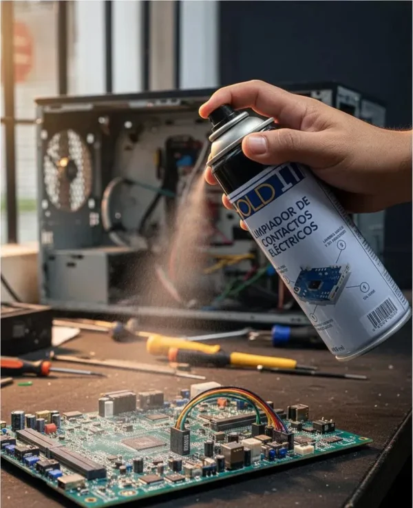 Caja X 6 Limpiador De Contactos Electricos Electronicos 400 Ml Holdit