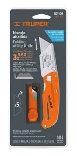 Navaja Plegable, Cuerpo Metalico, 6', Truper 101101 Color Naranja