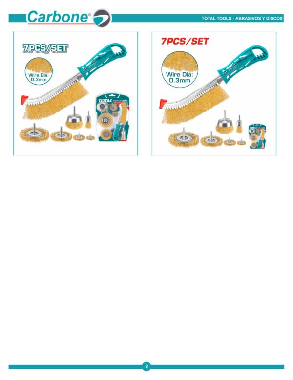 Sets De Cepillos De Alambre X 7pcs Total (tac310071)