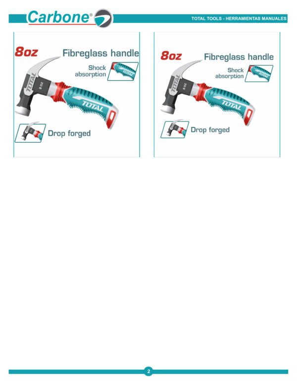 thch61008d-martillo-mini-de-orej_002 Mini Martillo De Uña Forjado 8oz Tratamiento Térmico Imán