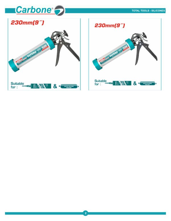 Pistola Calafatera Aluminio Para Silicona 9 Pulgadas Th20109