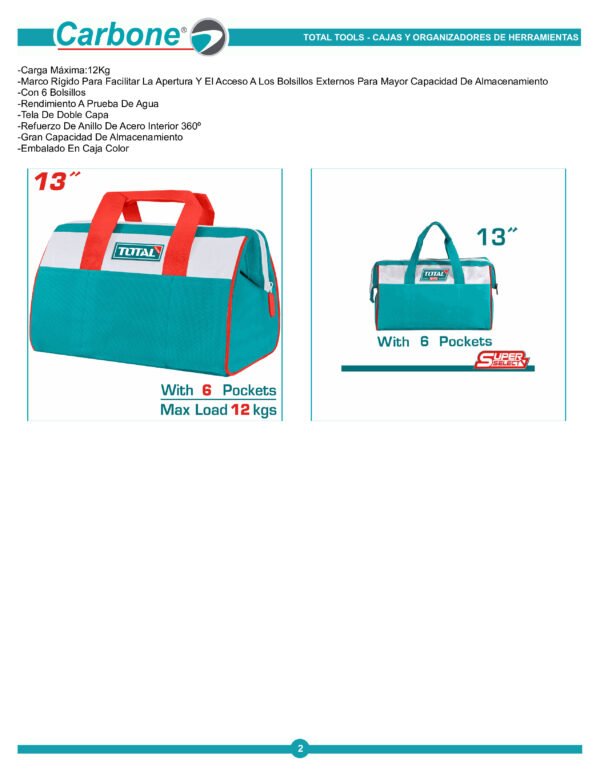 Kit X 3 Maletas De Herramientas Morrales 13pg Tht261325 Tota