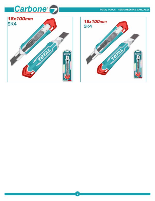 Blíster X10 Hojas Para Cutter 18mm Total, Tht519112