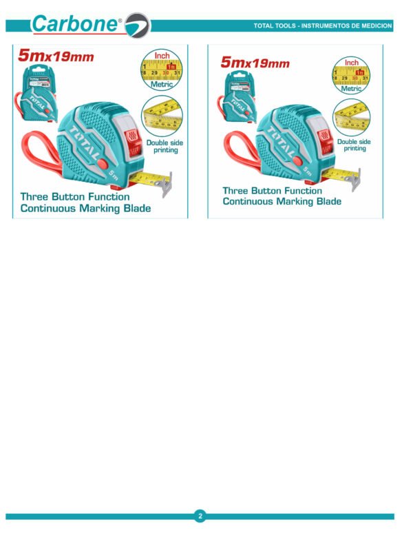 tmt126051-cinta-metrica-de-acero (1)_002 Metro 5 Mts Triple Boton Total (tmt126051