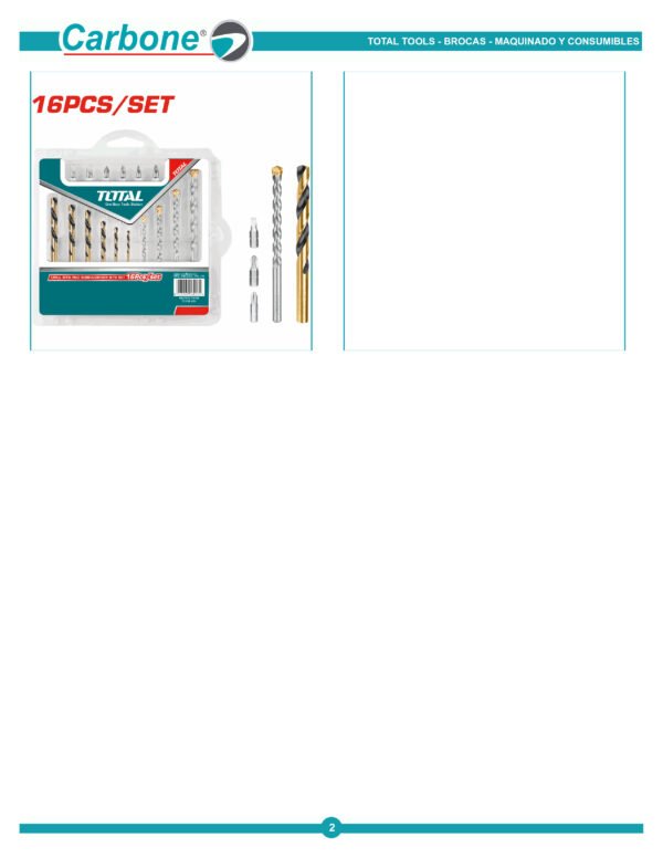 Brocas Y Puntas Juego X 16pzs Total (utacsd3165)