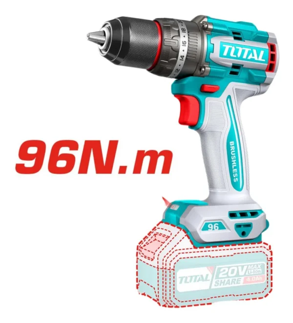 Combo Taladro Percutor 96nm y Pulidora 20v + 2 baterias de 4ah + 9 accesorios