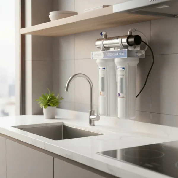 2 Purificador De Agua De 3 Etapas Pkf-3uv Purikor Blanco