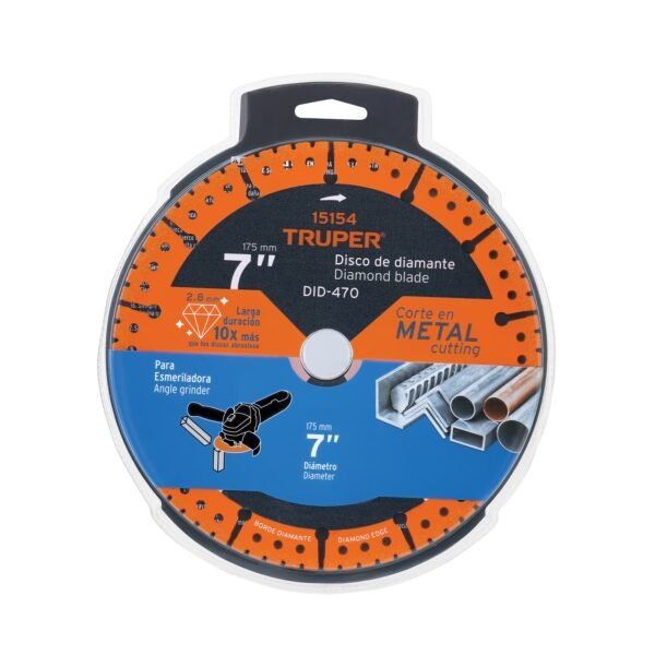 DID-470+E1 Disco De Diamante De 7 X 2.8 Mm, Corte De Metal, Truper